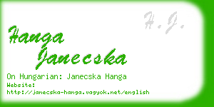 hanga janecska business card